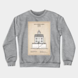 New London Ledge Lighthouse - Connecticut - SBD Crewneck Sweatshirt